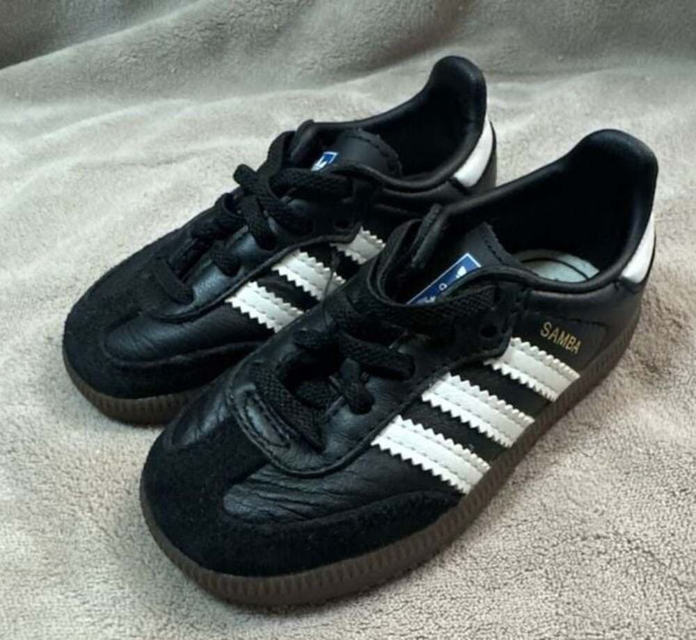 adidas Toddler Samba OG Black White Gum Sneakers IE3680